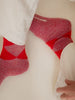 Samar Merino Argyle Sock Red