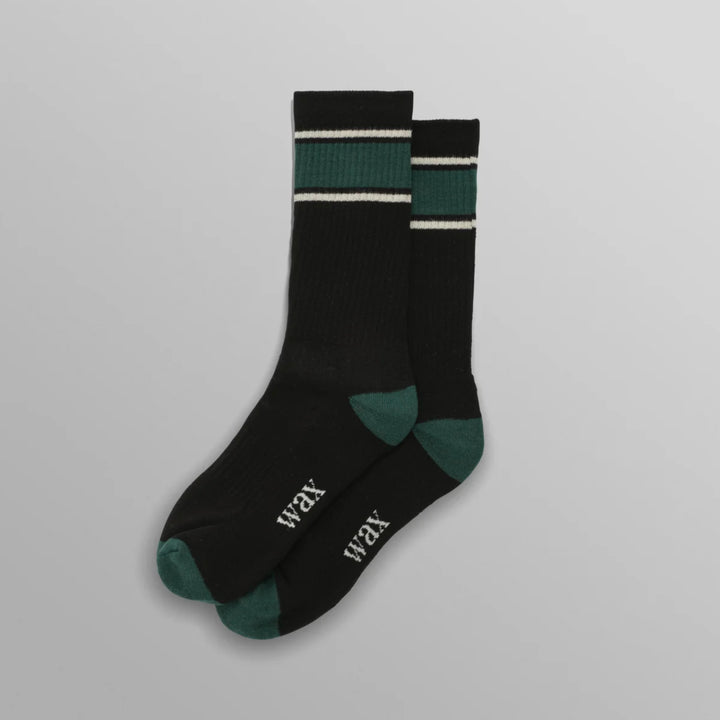 Sports Sock Running Stripe Black Green